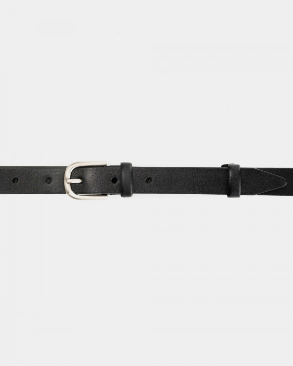 LEATHER BELT, BLACK
