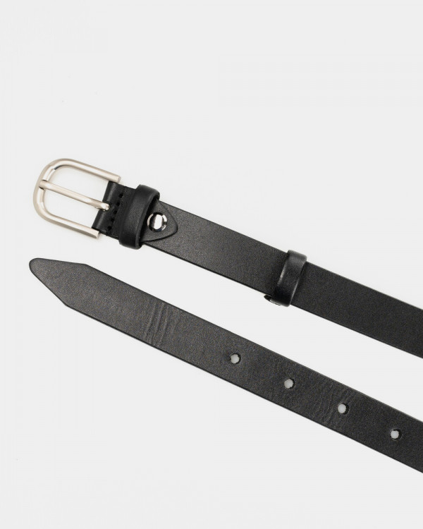 LEATHER BELT, BLACK