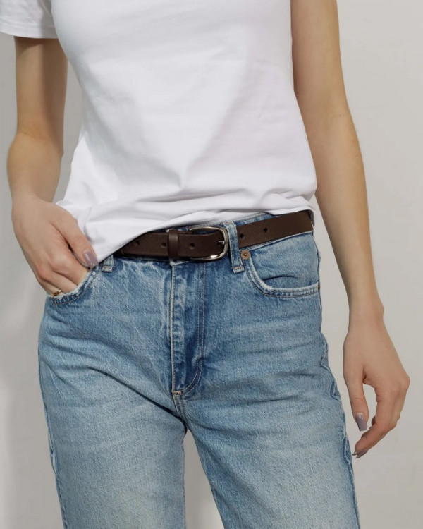 LEATHER BELT, BROWN