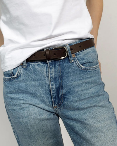 LEATHER BELT, BROWN