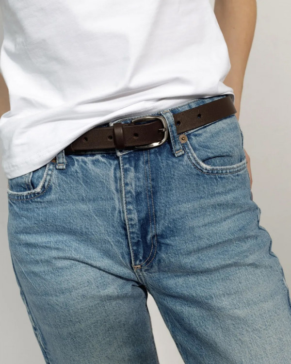 LEATHER BELT, BROWN