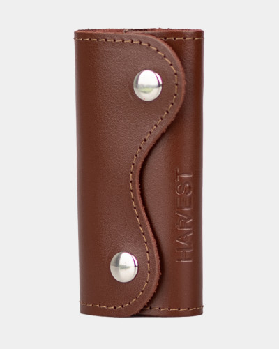LEATHER KEY HOLDER 02 CARAMEL