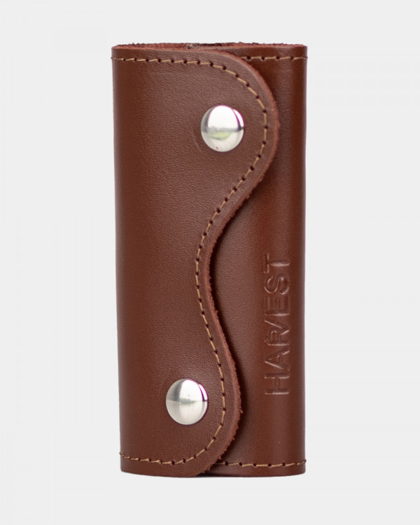 LEATHER KEY HOLDER 02 CARAMEL