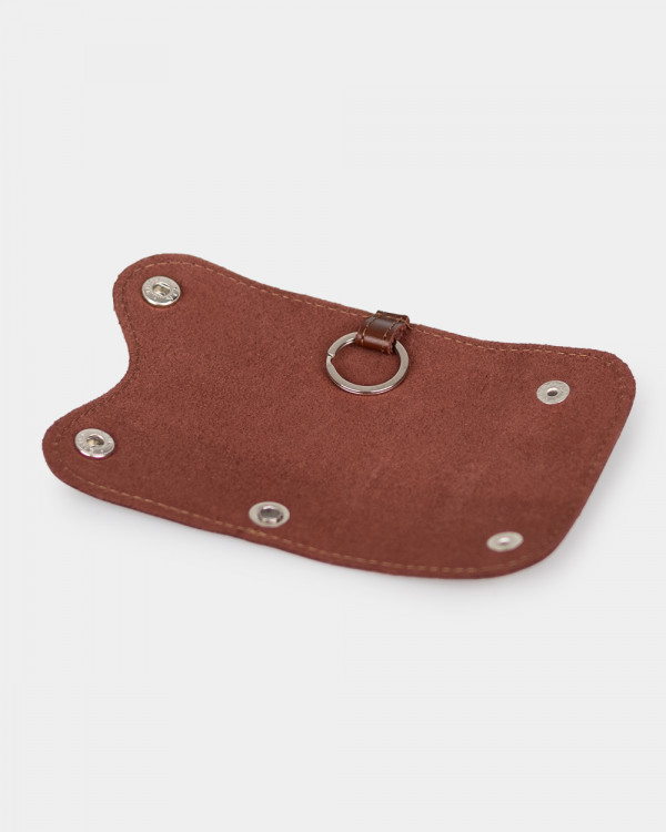 LEATHER KEY HOLDER 02 CARAMEL