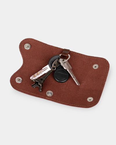 LEATHER KEY HOLDER 02 CARAMEL