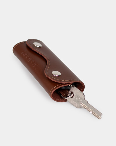 LEATHER KEY HOLDER 02 CARAMEL