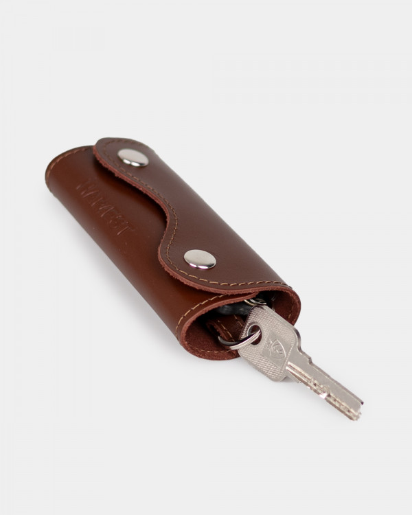 LEATHER KEY HOLDER 02 CARAMEL