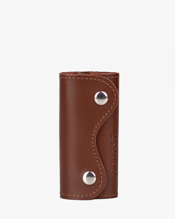 LEATHER KEY HOLDER 02 CARAMEL
