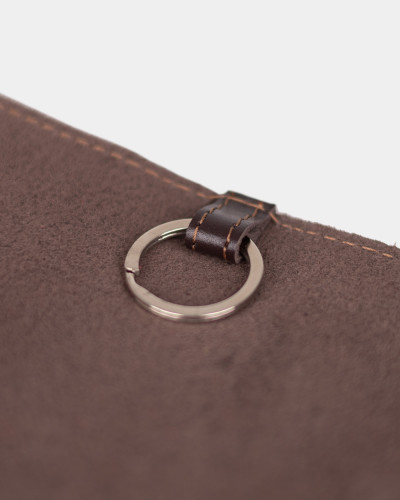 LEATHER KEY CASE 02, BROWN