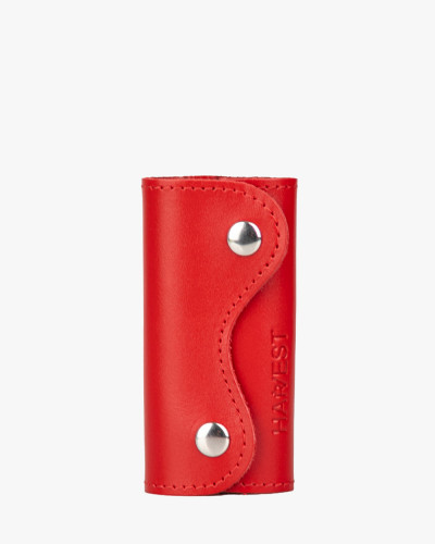 LEATHER KEY HOLDER 02, RED