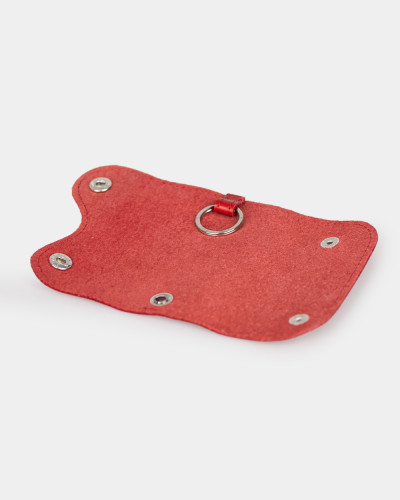 LEATHER KEY HOLDER 02, RED