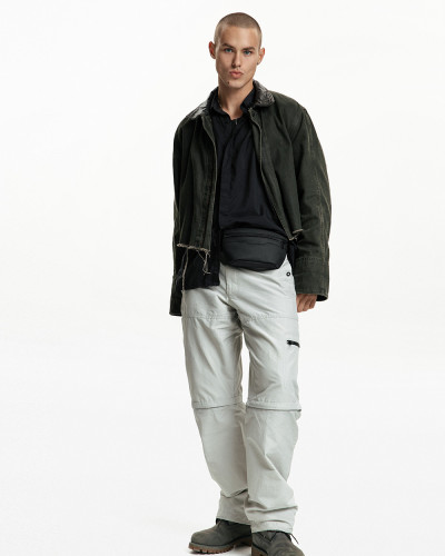 "SPLIT" ECO LEATHER, BLACK