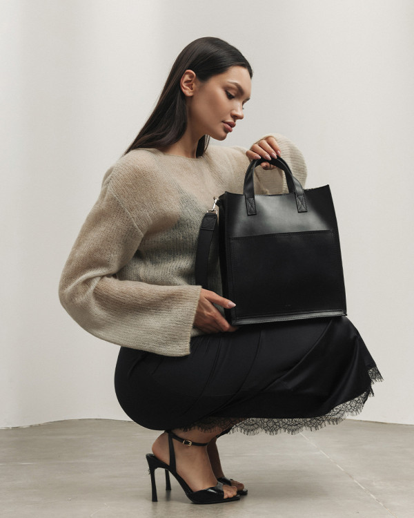 BLAIR LEATHER, BLACK
