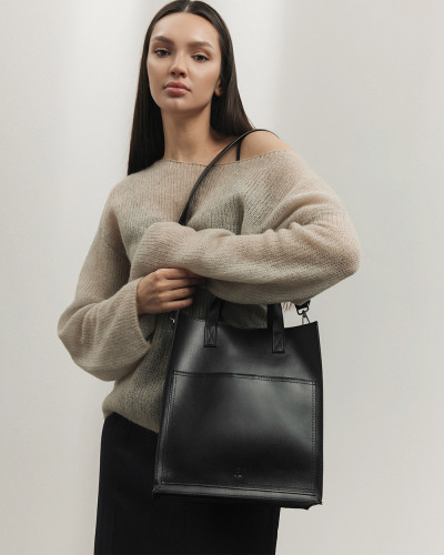 "BLAIR" LEATHER, BLACK