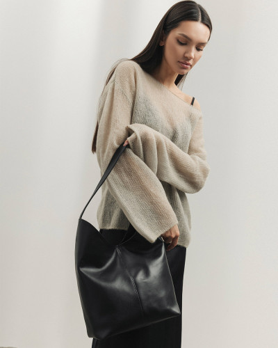 "TATE" LEATHER, BLACK