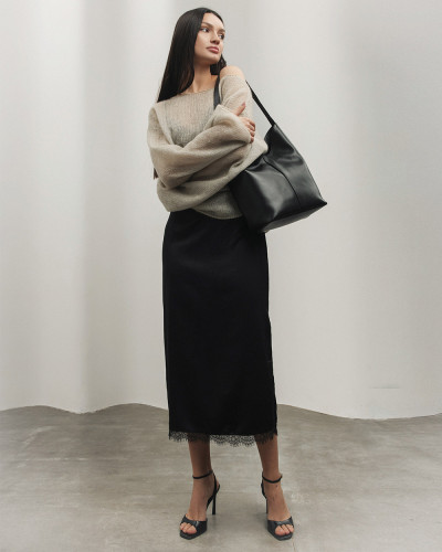 "TATE" LEATHER, BLACK