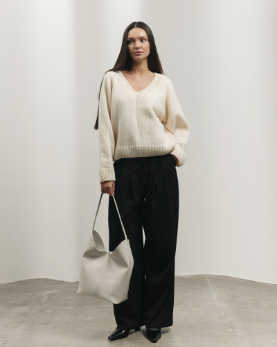 "TATE" LEATHER, IVORY