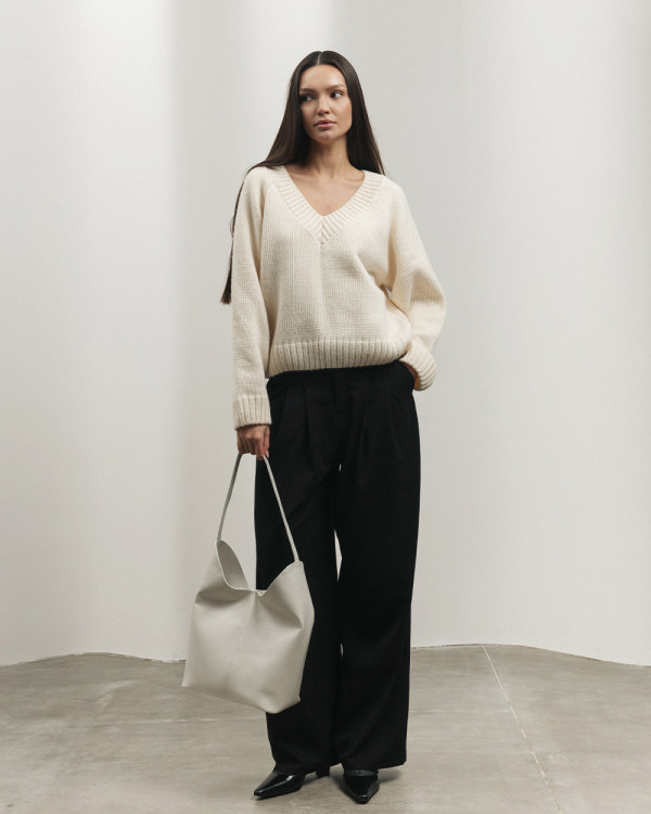 TATE LEATHER, IVORY