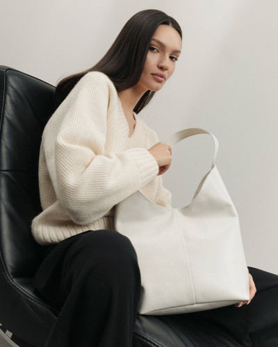 "TATE" LEATHER, IVORY