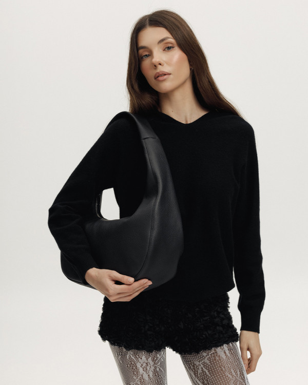 ROXY LEATHER, BLACK