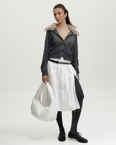 "ROXY" LEATHER, WHITE