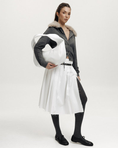 "ROXY" LEATHER, WHITE