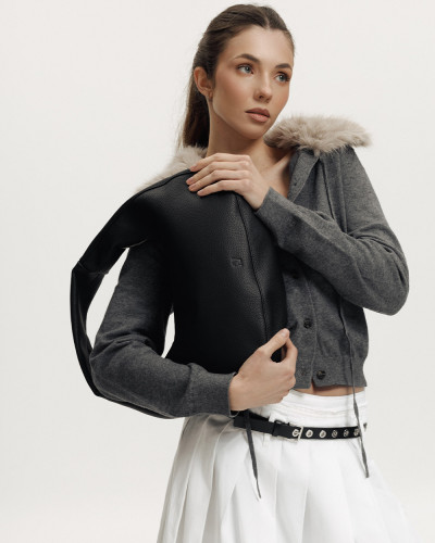 "ROXY MINI" LEATHER, BLACK