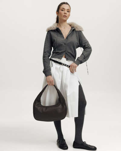 "ROXY MINI" LEATHER, BROWN