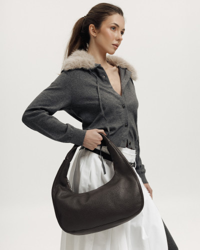 "ROXY MINI" LEATHER, BROWN