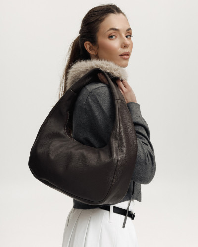 "ROXY MINI" LEATHER, BROWN
