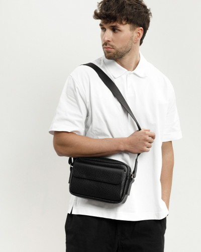 "JET LARGE" ECO LEATHER, BLACK 02