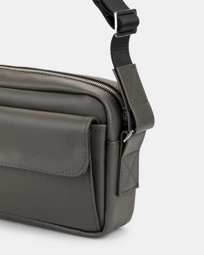 "JET LARGE" ECO LEATHER, GREY 02
