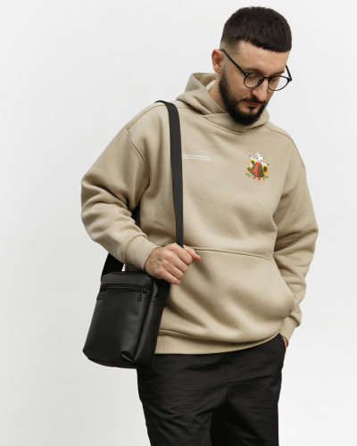 MESSENGER "DOPP 01" ECO-LEATHER, BLACK