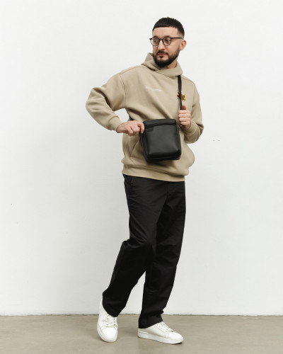 MESSENGER "DOPP 01" ECO-LEATHER, BLACK