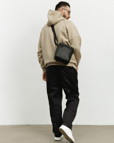 MESSENGER "DOPP 01" ECO-LEATHER, BLACK