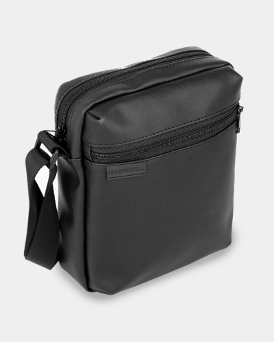 MESSENGER "DOPP 01" ECO-LEATHER, BLACK