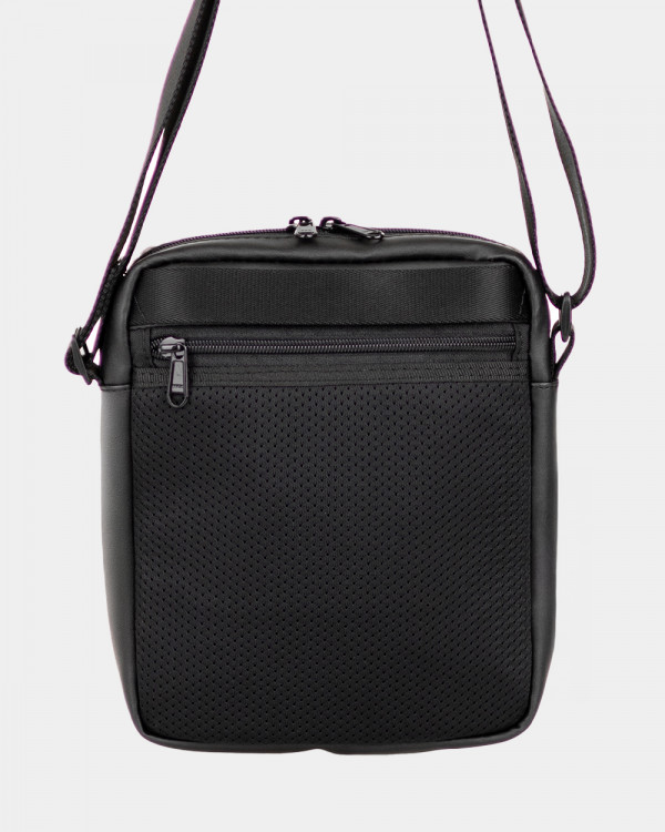 MESSENGER DOPP 01 ECO-LEATHER, BLACK