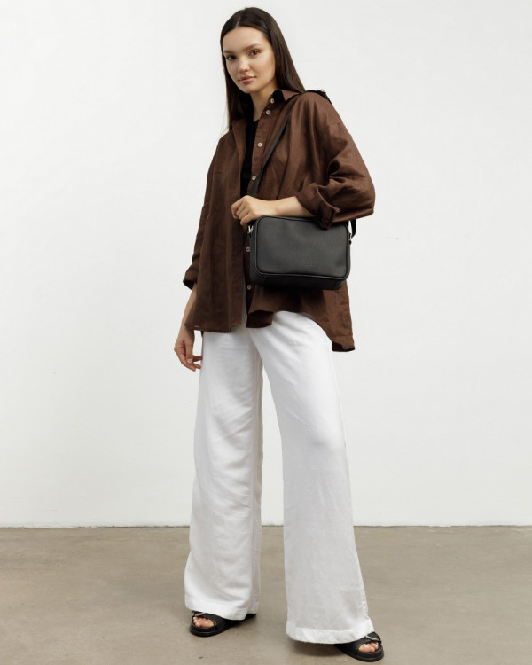 CROSSBODY BAG ECO-LEATHER,BLACK