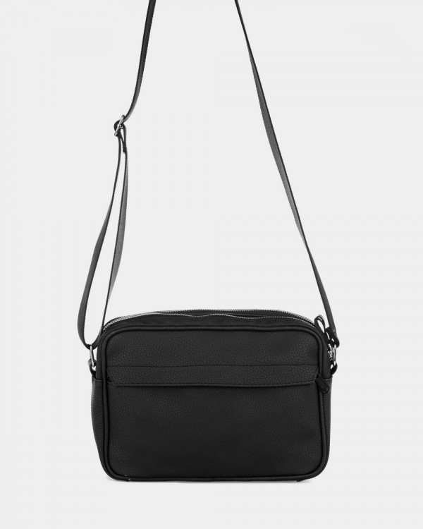 CROSSBODY BAG ECO-LEATHER,BLACK