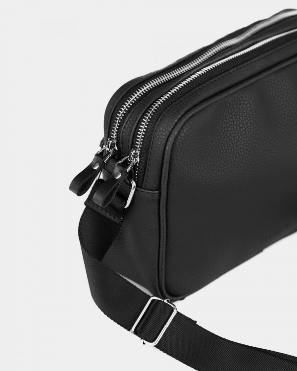 CROSSBODY BAG ECO-LEATHER,BLACK