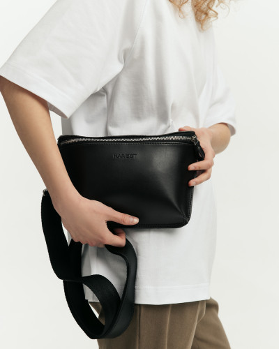 "VINTAGE BAG" ECO LEATHER, BLACK