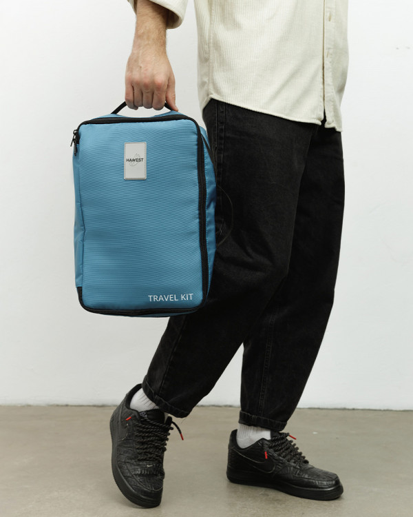 TRAVEL KIT BAG, POLYESTER, BLUE