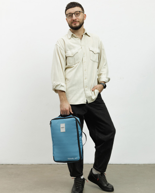 TRAVEL KIT BAG, POLYESTER, BLUE