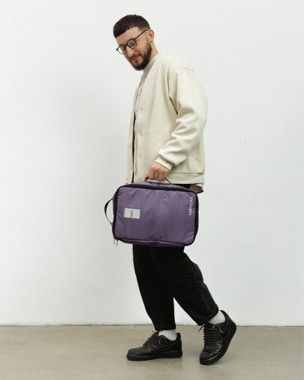 BAG TRAVEL KIT POLYESTER, PURPLE