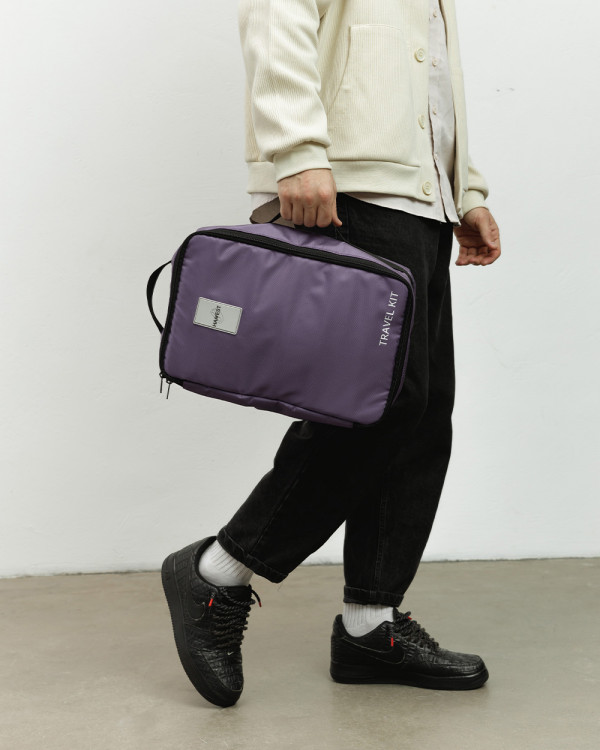 BAG TRAVEL KIT POLYESTER, PURPLE