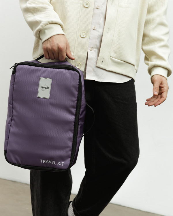 BAG TRAVEL KIT POLYESTER, PURPLE