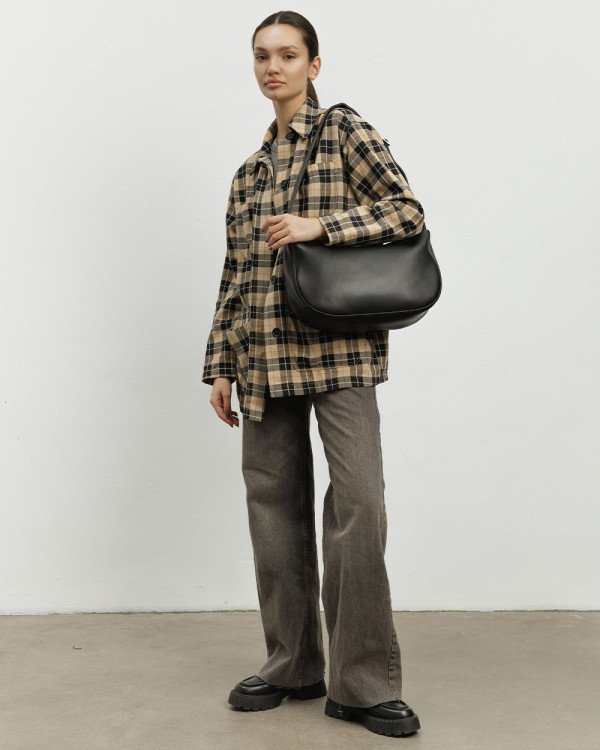 ANNE ECO-LEATHER, BLACK