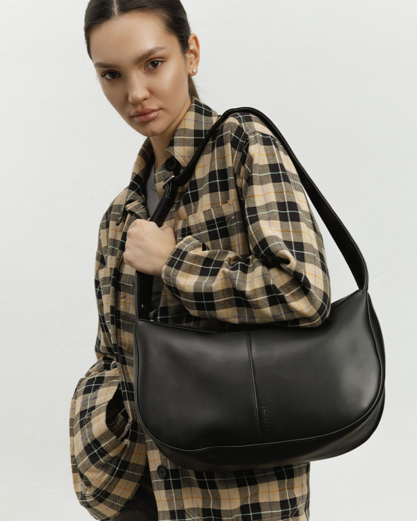 ANNE ECO-LEATHER, BLACK