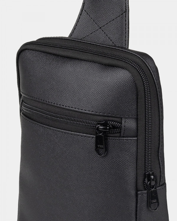SHUTTLE UNO BAG 01 ECO LEATHER, BLACK