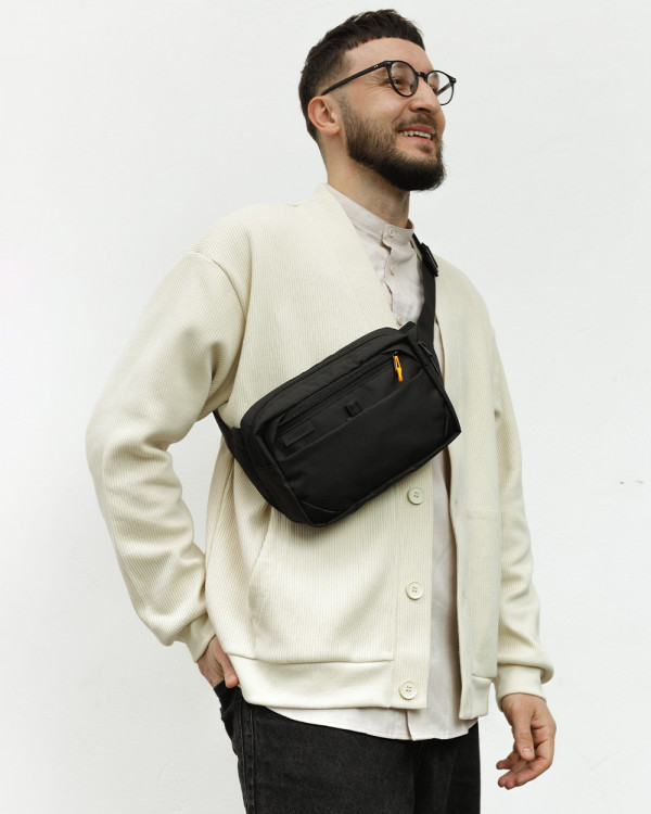HIP PACK 01 POLYESTER, BLACK